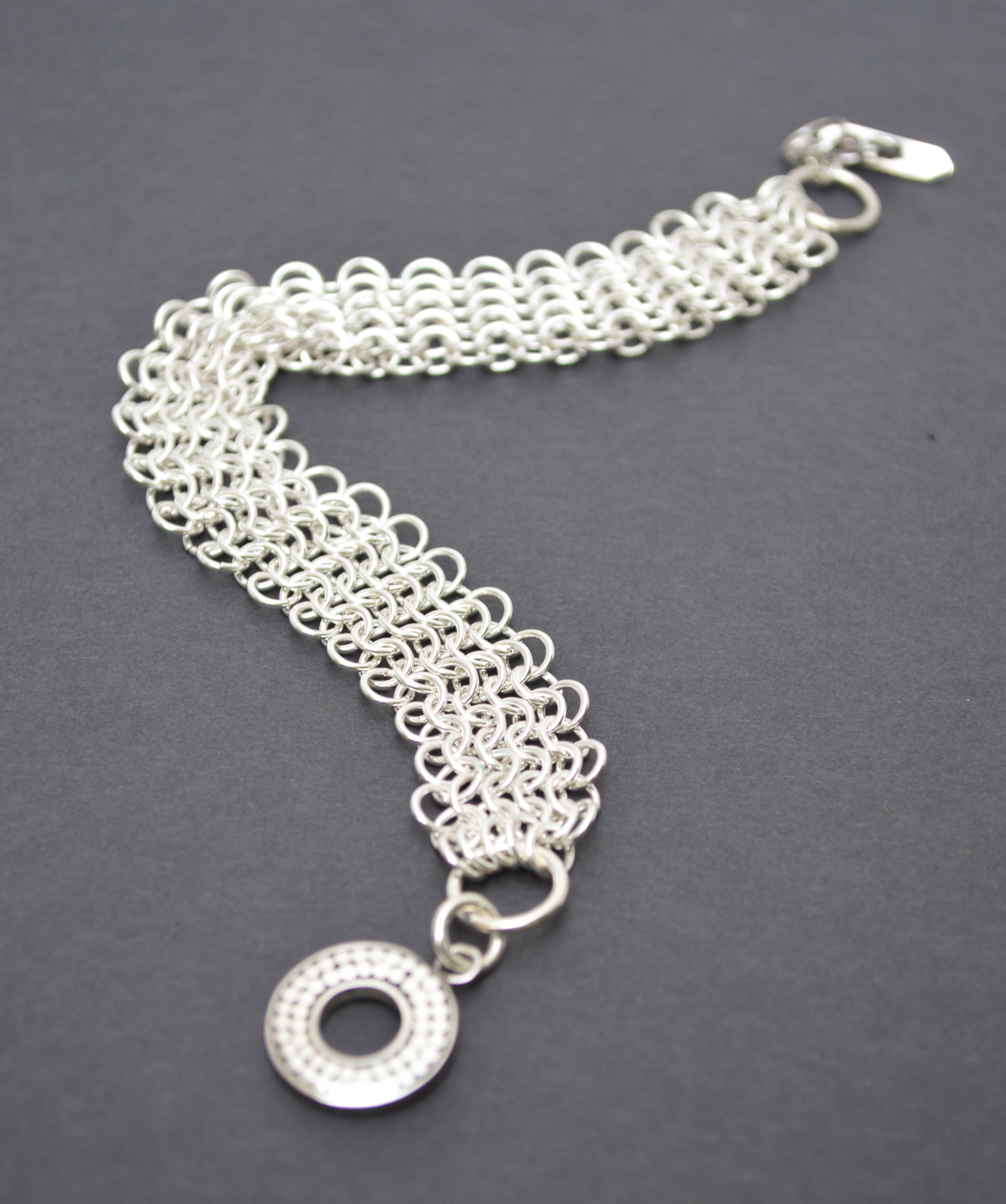 Sterling Silver Micromaille Chainmaille Bracelet