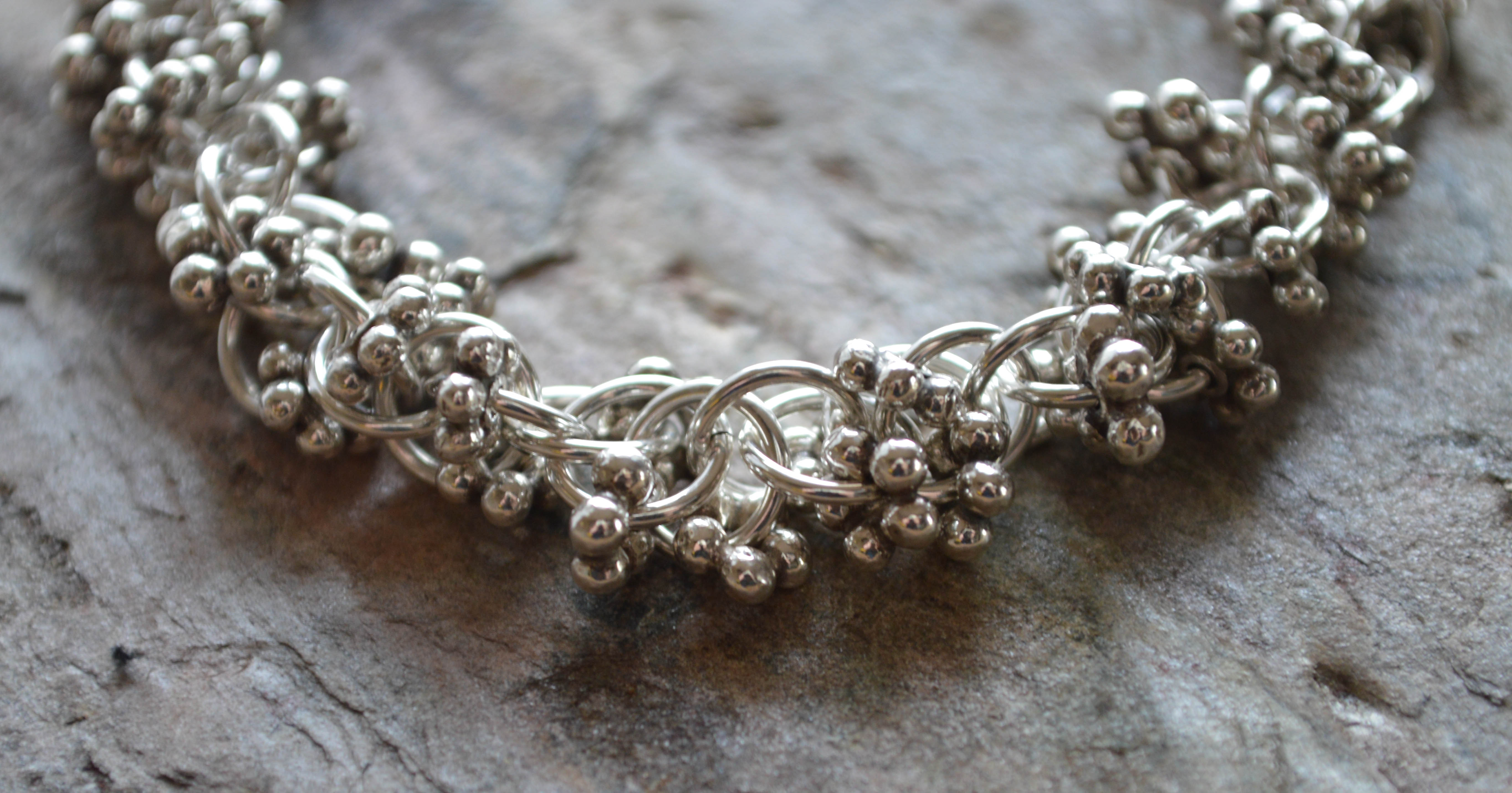 Handwoven Sterling Silver Chainmaille Bracelet